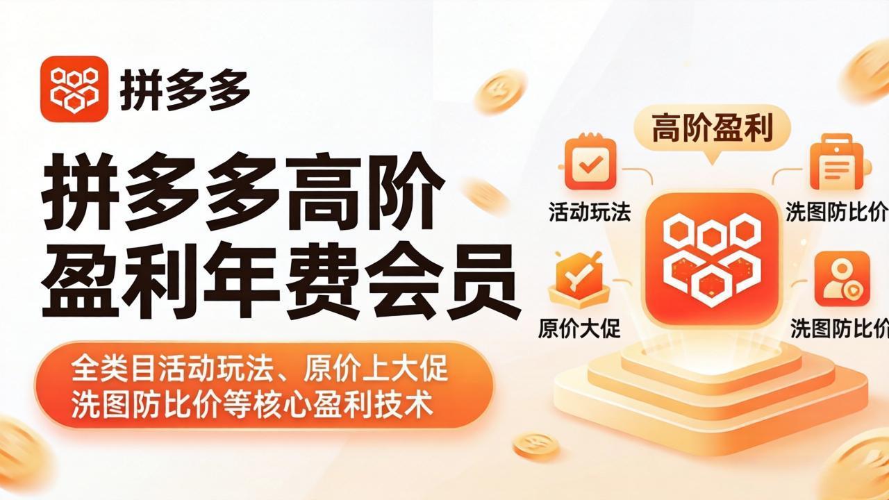 拼多多高阶盈利年费会员(更新4月-点子口袋网