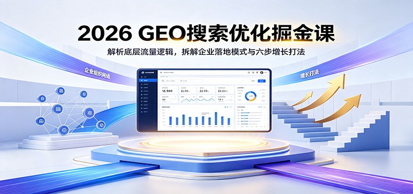 2026 GEO搜索优化掘金课：解析底层流量逻辑，拆解企业落地模式与六步增长打法-点子口袋网