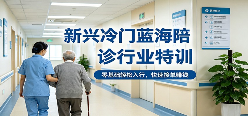 新兴冷门蓝海陪诊行业特训，零基础轻松入行，快速接单赚钱-点子口袋网