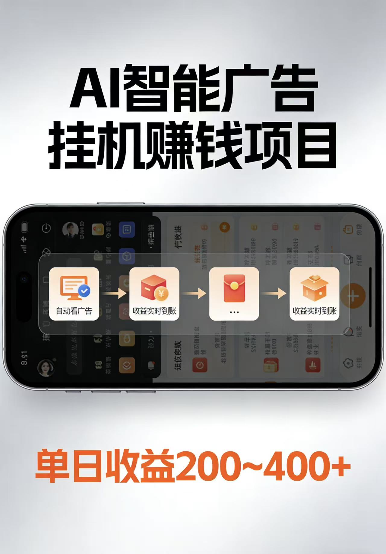 AI智能挂机看广告，每日稳定收益200-400+-点子口袋网