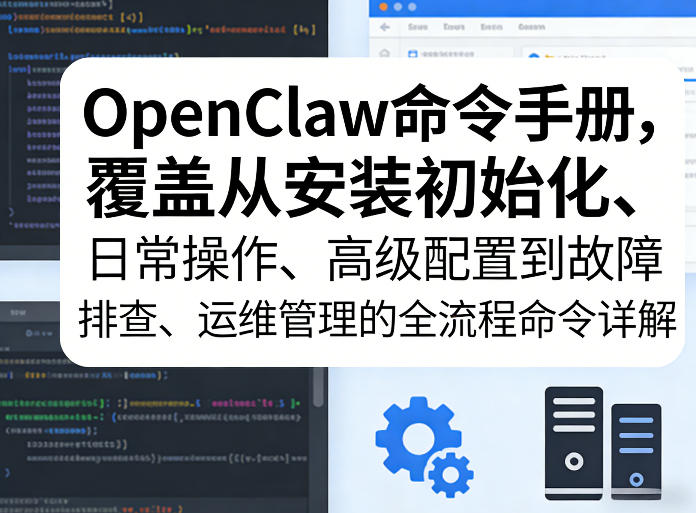 OpenClaw命令手册，覆盖从安装初始化、日常操作、高级配置到故障排查、运维管理的全流程命令详解-点子口袋网