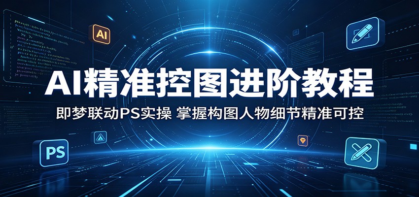 AI精准控图进阶教程：即梦联动PS实操，掌握构图人物细节精准可控-点子口袋网