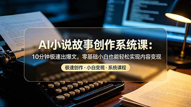 （19053期）AI小说故事创作系统课：10分钟极速出爆文，零基础小白也能轻松实现内容变现-点子口袋网