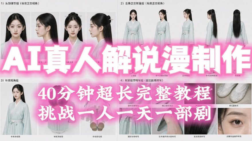 2026年AI真人解说漫剧自动批量化制作教程，40分钟超长完整，自动批量化制作，挑战一人一天一部剧！-点子口袋网