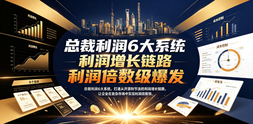 总裁利润6大系统，打通从开源到节流的利润增长链路，让企业在复杂市场中实现利润倍数级爆发-点子口袋网