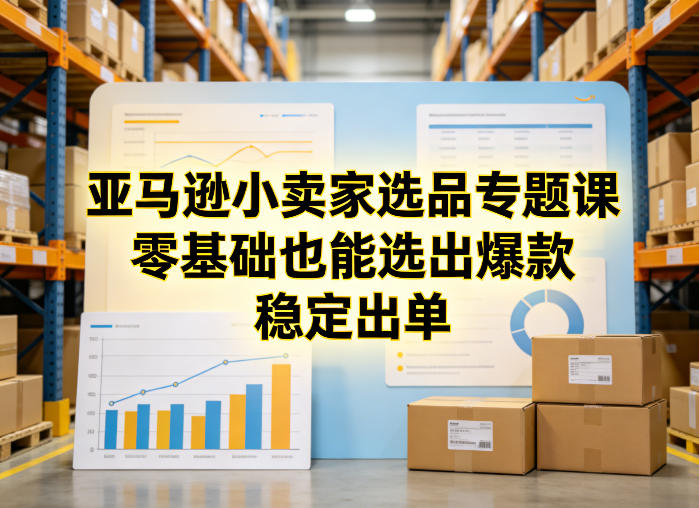 亚马逊小卖家选品专题课，零基础也能选出爆款，稳定出单-点子口袋网