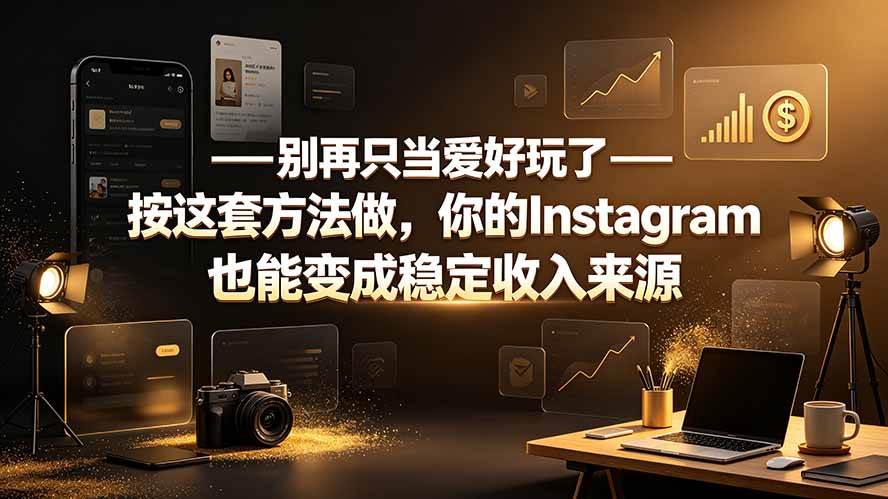 （19591期）别再只当爱好玩了——按这套方法做，你的Instagram也能变成稳定收入来源-点子口袋网
