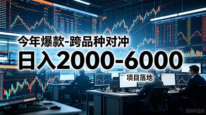 （18918期）今年爆款-跨品种对冲日入2000-6000，项目落地！-点子口袋网