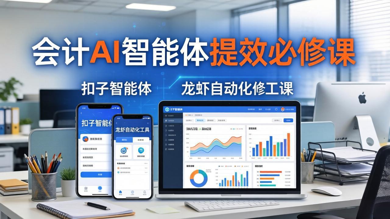 财务会计AI智能体提效必修课：扣子智能体+龙虾自动化+报表分析，一站式提升财务工作效率-点子口袋网