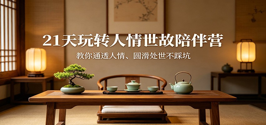 21天玩转人情世故陪伴营：教你通透人情、圆滑处世不踩坑-点子口袋网