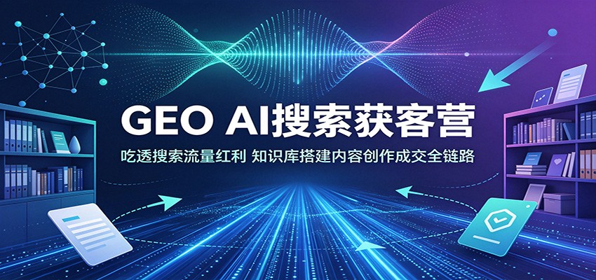 GEO AI搜索获客营：吃透搜索流量红利，知识库搭建内容创作成交全链路-点子口袋网
