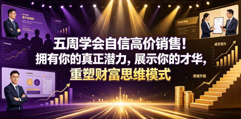 五周学会自信高价销售！拥有你的真正潜力，展示你的才华，重塑财富思维模式【原创双语字幕】-点子口袋网