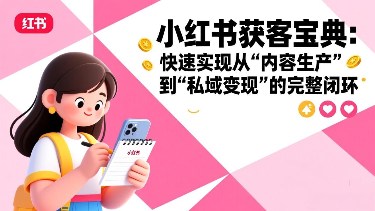 小红书获客宝典：快速实现从“内容生产”到“私域变现”的完整闭环-点子口袋网