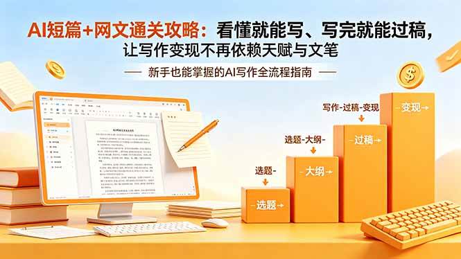（19655期）AI短篇+网文通关攻略-更新：看懂就能写、写完就能过稿，让写作变现不再依赖天赋与文笔-点子口袋网