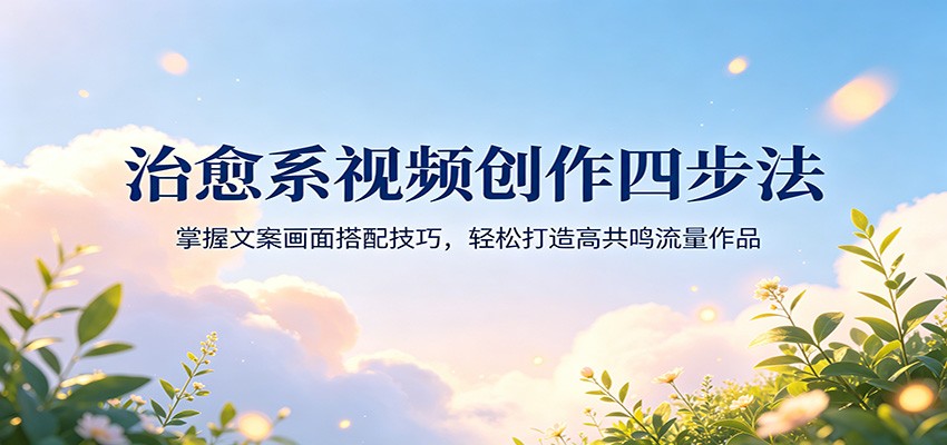 治愈系视频创作四步法：掌握文案画面搭配技巧，轻松打造高共鸣流量作品-点子口袋网