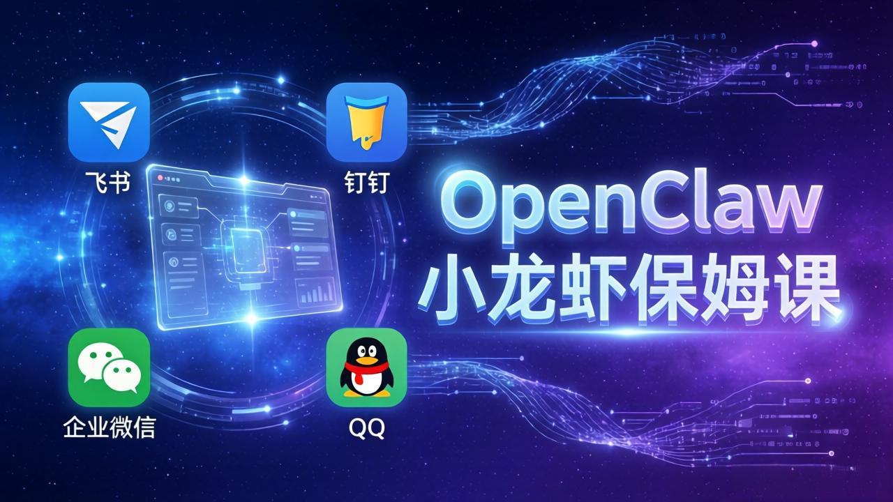 OpenClaw小龙虾保姆课： Windows/macOS/Linux/Docker全系统安装，飞书+钉钉+企业微信+QQ 全接入-点子口袋网
