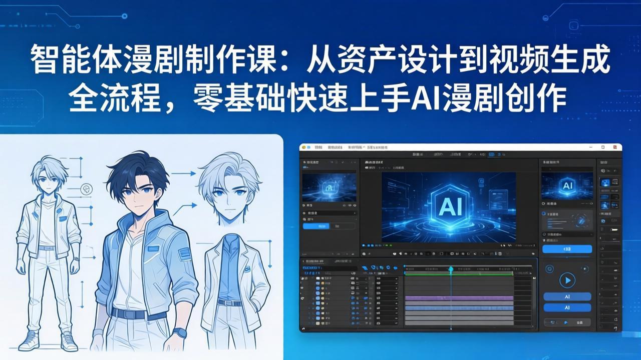 智能体漫剧制作课：从资产设计到视频生成全流程，零基础快速上手AI漫剧创作-点子口袋网