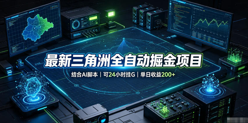 最新三角洲全自动掘金项目，结合AI脚本，可24小时挂G，单日收益200+【揭秘】-点子口袋网