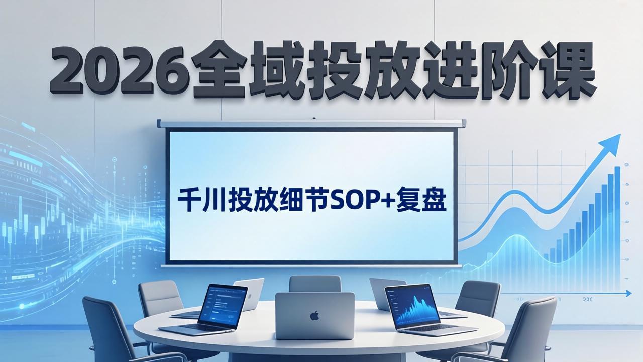 2026全域投放进阶课：杭州线下3天实战，千川投放细节SOP+复盘，撬动自然流量-点子口袋网