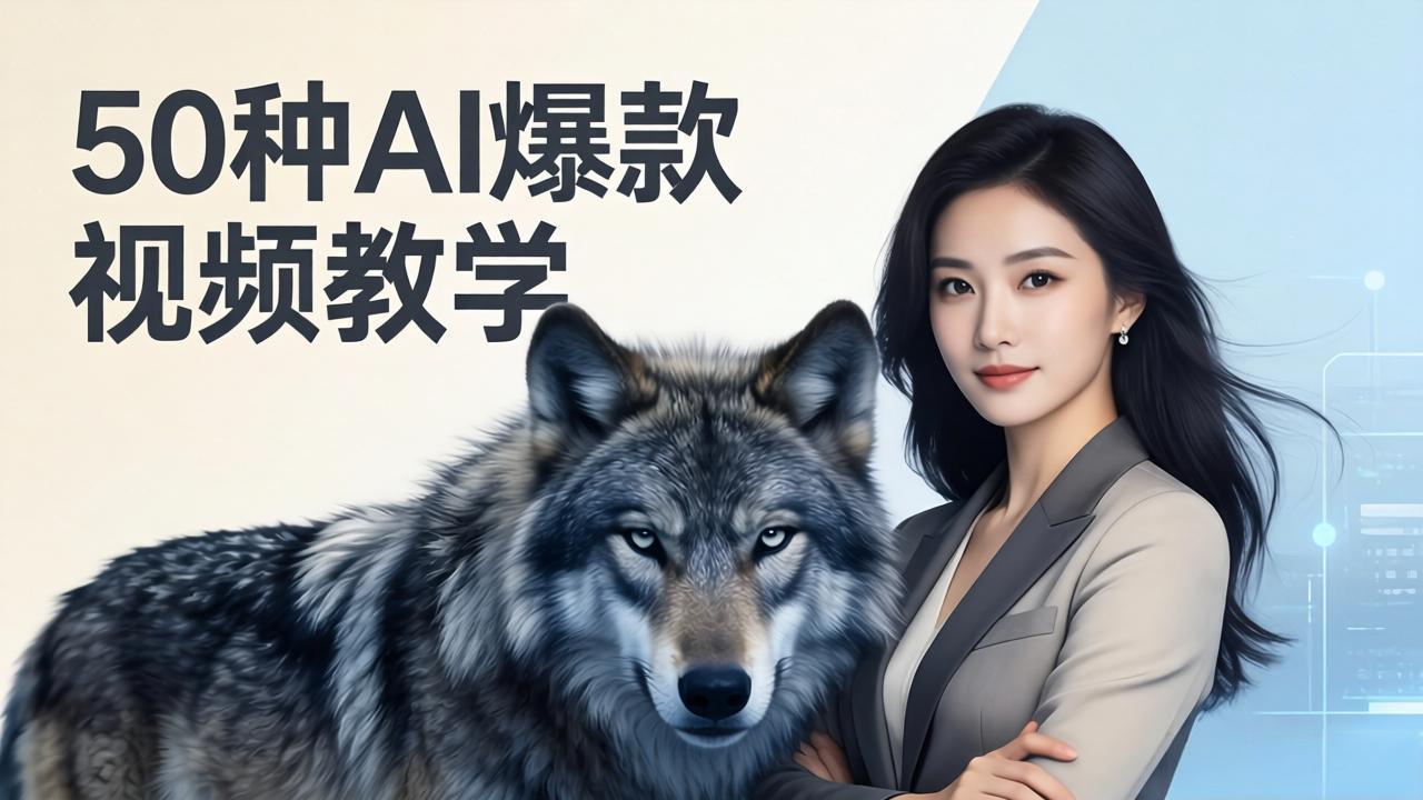 50种AI爆款视频教学：影视级古诗词+治愈萌宠+山海经蛟龙，高阶宝典商业落地-点子口袋网