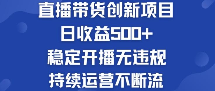 淘宝无人直播带货创新项目：日收益500+  稳定开播无违规  持续运营不断流【揭秘】-点子口袋网