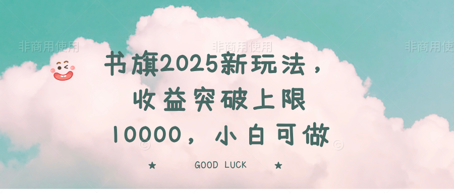 书旗2025新玩法，收益突破上限10000，小白可做-点子口袋网