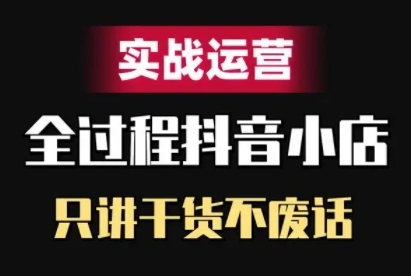 抖音小店精细化实战运营，只讲干货不废话-点子口袋网