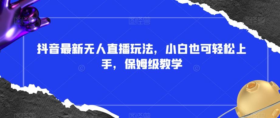 抖音最新无人直播玩法，小白也可轻松上手，保姆级教学，附所有素材+插件【揭秘】-点子口袋网
