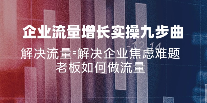 企业流量增长实战九步曲，解决流量=解决企业焦虑难题，老板如何做流量-点子口袋网