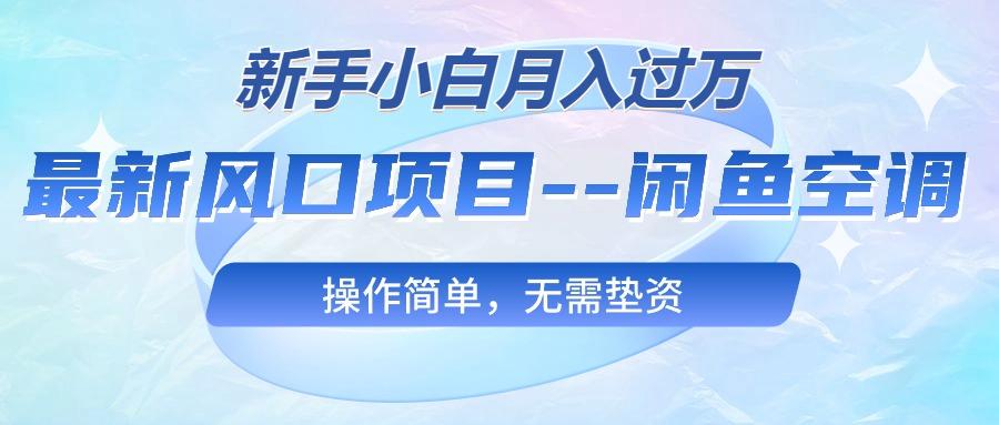 最新风口项目---闲鱼空调，新手小白月入过万，操作简单，无需垫资-点子口袋网