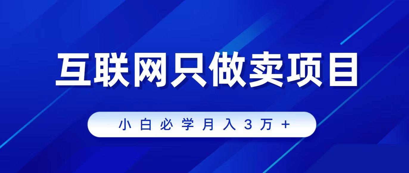 (9623期)互联网的尽头就是卖项目，被割过韭菜的兄弟们必看！轻松月入三万以上！-点子口袋网