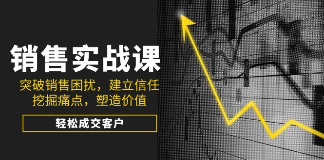 销售实战课，突破销售困扰，建立信任，挖掘痛点，塑造价值，轻松成交客户-点子口袋网