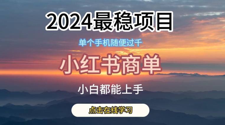2024最稳蓝海项目，小红书商单项目，没有之一【揭秘】-点子口袋网