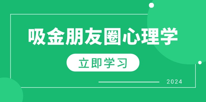 朋友圈吸金心理学：揭秘心理学原理，增加业绩，打造个人IP与行业权威-点子口袋网