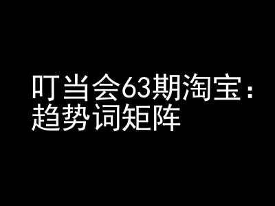 《淘宝天猫打爆班》原创高阶技术第63期，趋势词矩阵技术和玩法-点子口袋网
