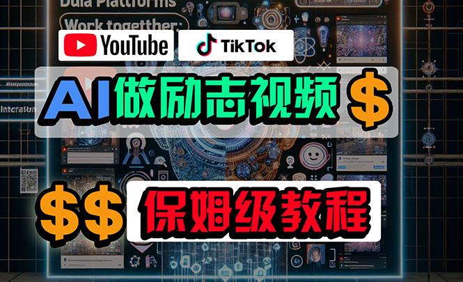 利用AI制作励志视频，在YouTube和TikTok赚钱，小白可做(附工具-点子口袋网