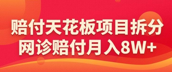 赔付天花板项目拆分，网诊赔付月入8W+-【仅揭秘】-点子口袋网