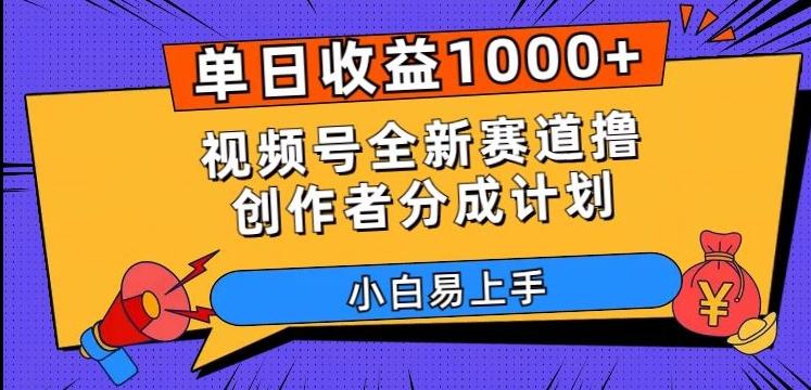 单日收益1000+，视频号全新赛道撸创作者分成计划，小白易上手【揭秘】-点子口袋网