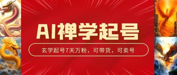 AI禅学起号玩法，中年粉收割机器，3天千粉7天万粉【揭秘】-点子口袋网