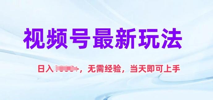 视频号最新玩法，日入1k+，无需经验，当天即可上手【揭秘】-点子口袋网