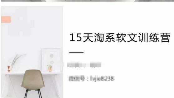 15天淘系软文训练营，跟年入50万的淘系软文导师，学习月收过万的淘系软文-点子口袋网