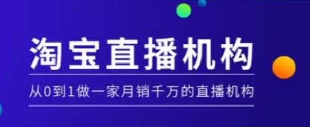 淘宝直播运营实操课【MCN机构】，从0到1做一家月销千万的直播机构-点子口袋网
