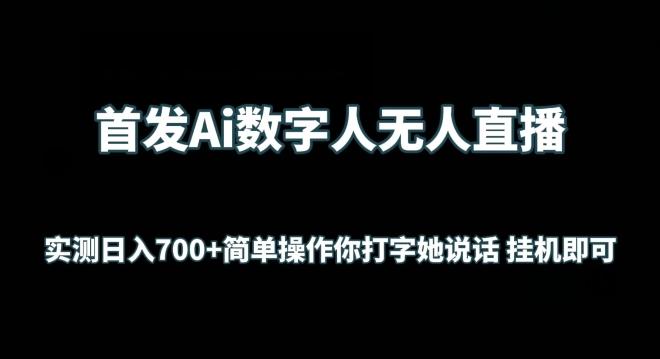 首发Ai数字人无人直播，实测日入700+无脑操作 你打字她说话挂机即可【揭秘】-点子口袋网