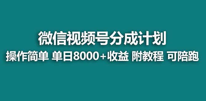 【蓝海项目】视频号分成计划最新玩法，单天收益8000+，附玩法教程，24年...-点子口袋网