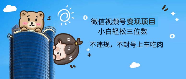 2024最新微信视频号变现项目，小白轻松月入四位数-点子口袋网