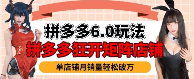 拼多多虚拟商品暴利6.0玩法，轻松实现月入过W-点子口袋网