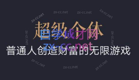 超级个体·普通人创造财富的无限游戏-点子口袋网