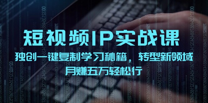 短视频IP实战课，独创一键复制学习秘籍，转战新领域，月赚五万轻松行-点子口袋网