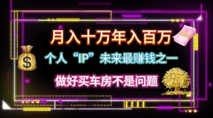 个人“ip”月入10w，年入100w-点子口袋网