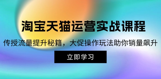 淘宝&天猫运营实战课程，传授流量提升秘籍，大促操作玩法助你销量飙升-点子口袋网